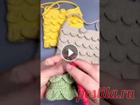 Сумочка крючком. Интересный узор. Created by Fotoplay :...