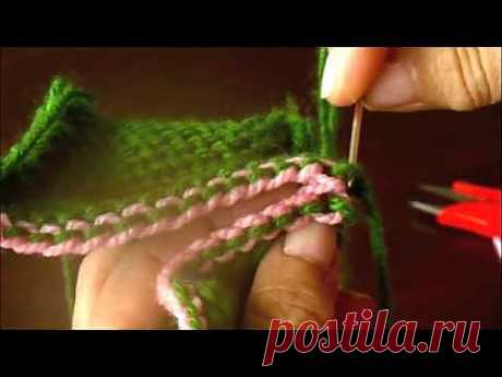 ▶ Dos agujas: remallado en punto jersey - YouTube