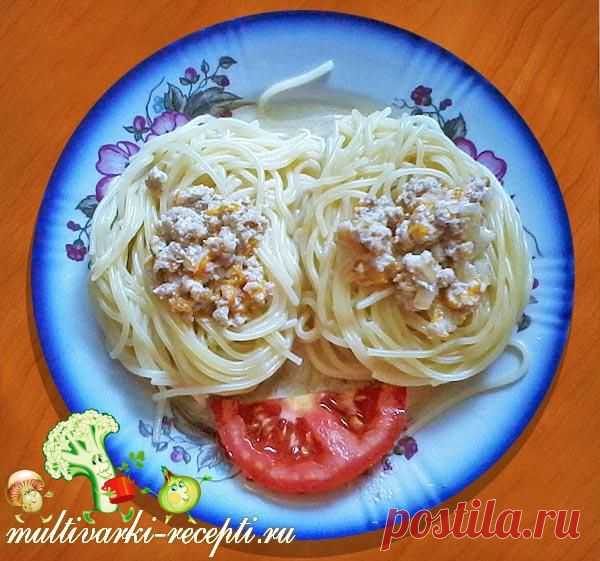 Гнёзда из макарон с фаршем: рецепт приготовления