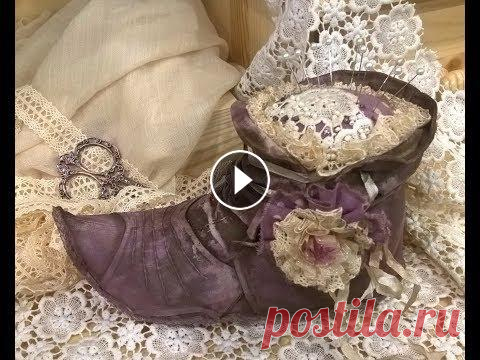 Башмак игольница в технике грунтованный текстиль Башмак игольница в технике грунтованный текстиль...