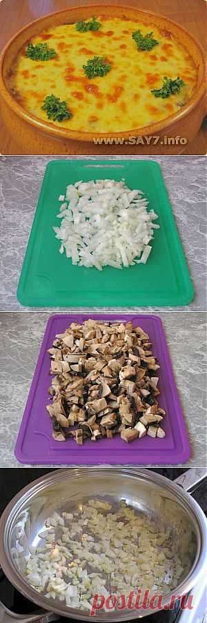 Запеканка с картофелем, фаршем и грибами в горшочке - Простые рецепты Овкусе.ру