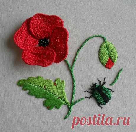 объёмная вышивка