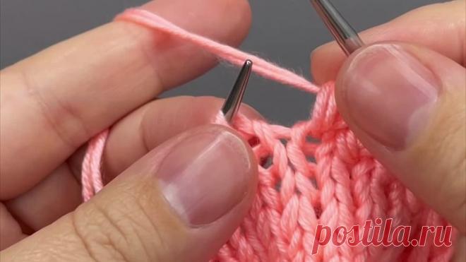 ЗАКРЫВАЙТЕ ПЕТЛИ ТАК 👆 Чтобы лицевая гладь не закручивалась!