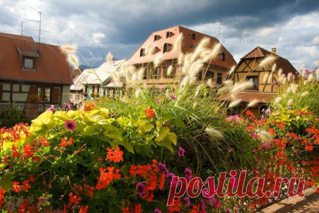 Живописный Бергхайм, Эльзас, Франция - фотопутешествие