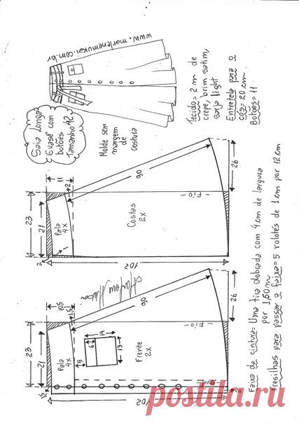 Юбка макси на сквозной застежке спереди, выкройки от Marlene Mukai на размеры с 36 по 52 (евр.).
#простыевыкройки #простыевещи #шитье #юбка #выкройка
