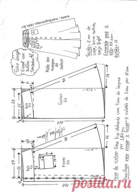 Юбка макси на сквозной застежке спереди, выкройки от Marlene Mukai на размеры с 36 по 52 (евр.).
#простыевыкройки #простыевещи #шитье #юбка #выкройка
