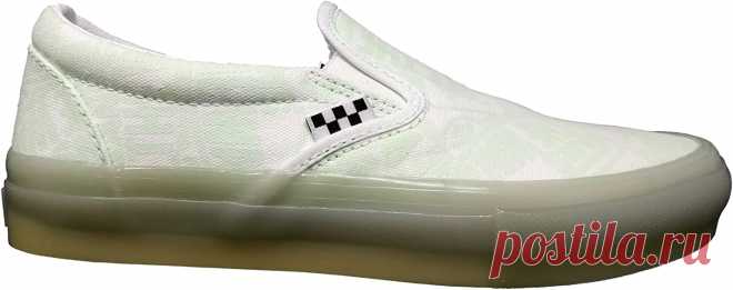 Amazon.com | Vans Unisex Skate Slip-On Shoe Glow/White 9.5 Women/8 Men | Loafers & Slip-Ons