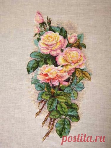 Винтажные розы (Мережка).