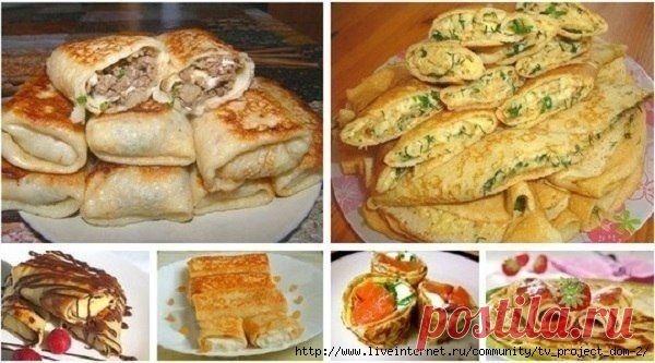 20 самых вкусных начинок для блинчиков!