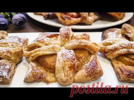 Вкуснейшие Слойки с Яблоками // Карамелизированные Яблоки в Слоеном  Тесте  // Нежный Десерт