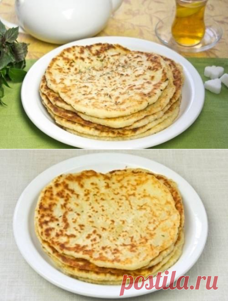 Лепешки с сыром на кефире в сковороде - рецепт с фото / Простые рецепты