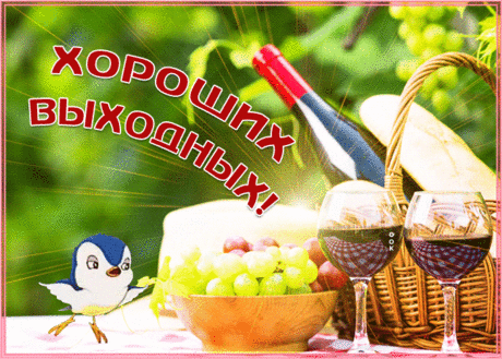 Картинка хороших выходных с пикником и птичкой