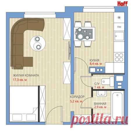 Как лучше обустроить однушку в панельке: 3 варианта от профи — INMYROOM