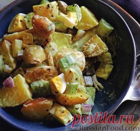 Рецепт: Картофельный салат с сельдереем, луком и яйцом на RussianFood.com