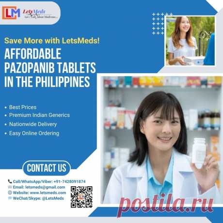 Looking for the best Pazopanib tablets cost in the Philippines? LetsMeds offers affordable Indian Pazopanib tablets online with fast and reliable delivery to Manila, Cebu, Quezon City, Makati, Antipolo, and other cities nationwide. We provide trusted, high-quality generic cancer medicines at unbeatable prices, ensuring accessibility for all patients.
Order Your Pazopanib Tablets Today!
📞 Call/WhatsApp/Viber: +91-7428091874
📧 Email: letsmeds@gmail.com
🌐 Website: www.letsmeds.com