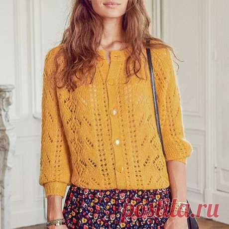 Свитер с ажурным верхом Потрясающая модель с ажурной кокеткой. Подобные узоры из клиньев довольно часто привлекают внимание за счет своей простоты, но впечатляюще красивого рисунка. Начинаясь от…