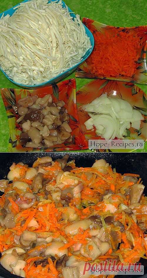 Тушёная капуста с грибами © Кулинарный блог #Рецепты Надежды
