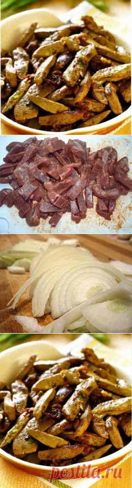 Печень жареная с луком - просто объедение |