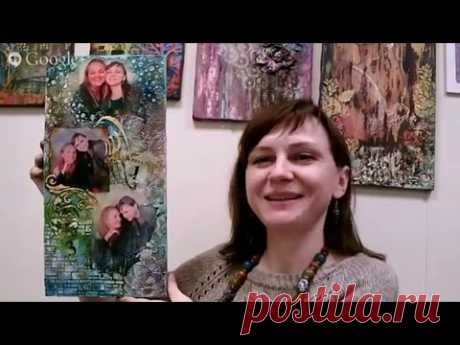 Видео мастер-класс Mixed Media панно Натальи Жуковой Декор и декупаж с фотографиями распечатками - YouTube