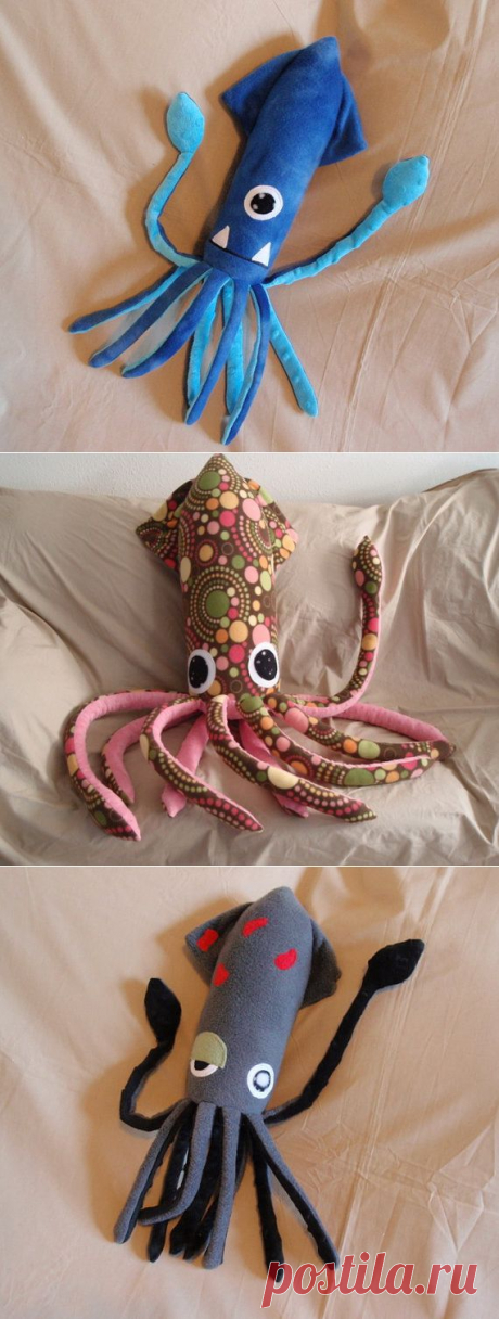 Мягкие игрушки осьминоги - красивые фото / Тильда, мягкие игрушки своими руками, выкройки / КлуКлу. Рукоделие - бисероплетение, квиллинг, вышивка крестом, вязание