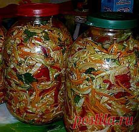 Салат из свежей белокочанной капусты БЕЗ закрутки!.