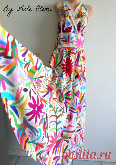 Impresionantemente Vestido blanco Novia Otomi Blanco con - Etsy Chile