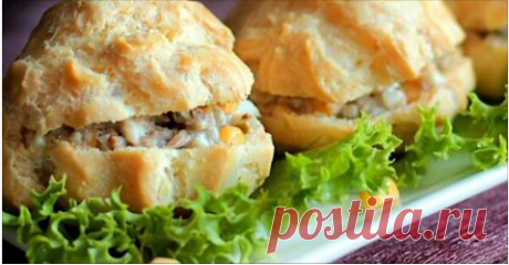 Вкуснейшая закуска на Новогодний стол: профитроли со шпротами