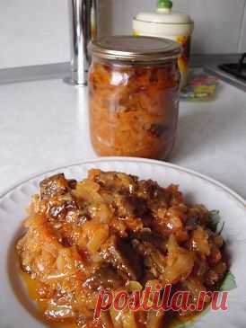 Солянка грибная с капустой