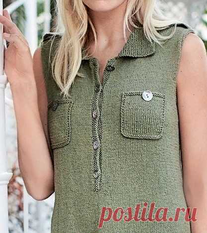 Интересное платье от дизайнера Sanne Fjalland. Платье с воротником поло