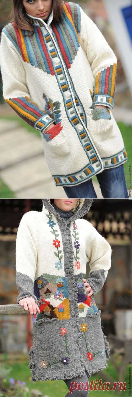 Вязаные пальто. Мастерская &quot;WOOL-ART&quot;, Сербия.
