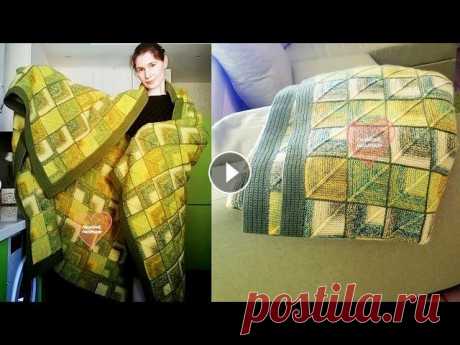 Шикарный плед из квадратных мотивов спицами Подробное описание здесь:...