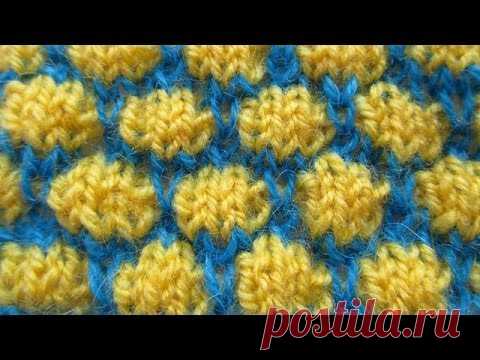 Двухцветные (ленивые) узоры спицами - 8 ВИДЕО.