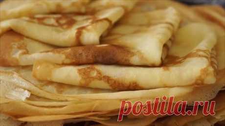 Тонкие Блины. Эти блинчики никогда не рвутся и всегда удачные!