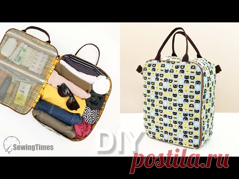 DIY Carry On Travel Bag | How To Sew a Luggage Tote [sewingtimes] - YouTube