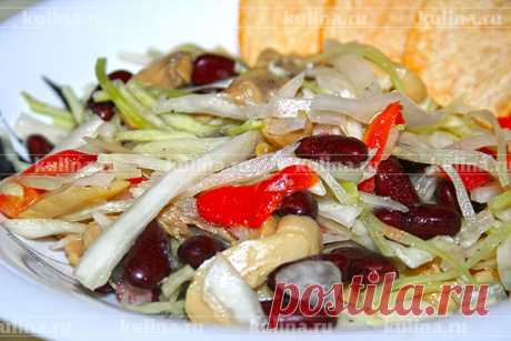 Фасолевый салат с капустой и шампиньонами. Рецепт с фото – Kulina.Ru
