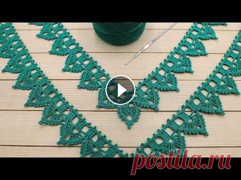 УГЛОВАЯ ажурная КАЙМА простое ВЯЗАНИЕ КРЮЧКОМ для начинающих Crochet Border for Doily Tablecloth Подробный МК вязание каймы: @Уроки ВЯЗАНИЯ для начинающих Instagram: ЛЕНТОЧНОЕ КРУЖЕВО мастер-классы: Вязание ирландского кружева, обучающие уроки: Аж...
