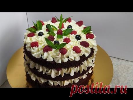 Шоколадный торт с крем сыром