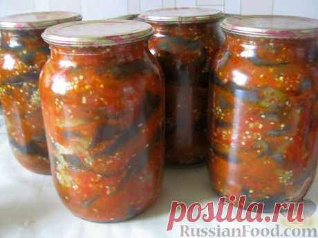 Рецепт: Салат из баклажанов на зиму "Тещин язык" на RussianFood.com