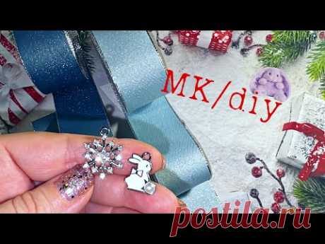 2 бантики🎀морозно голубой или матово синий?💙 Идеальный и тот и другой #бантики #diy #канзаши #излент