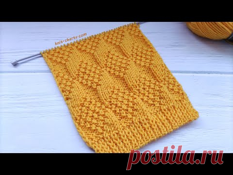 Diamond Knit Stitch | Diamantmuster stricken | Punto Rombi ai ferri | Punto Rombos a dos agujas