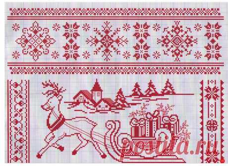 НОВЫЙ ГОД.Вышивка крестом.
