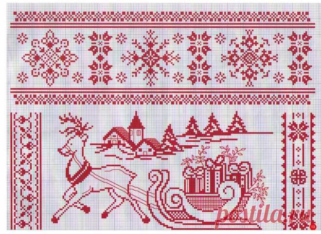 НОВЫЙ ГОД.Вышивка крестом.