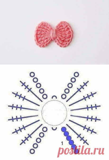 Как связать бантик крючком