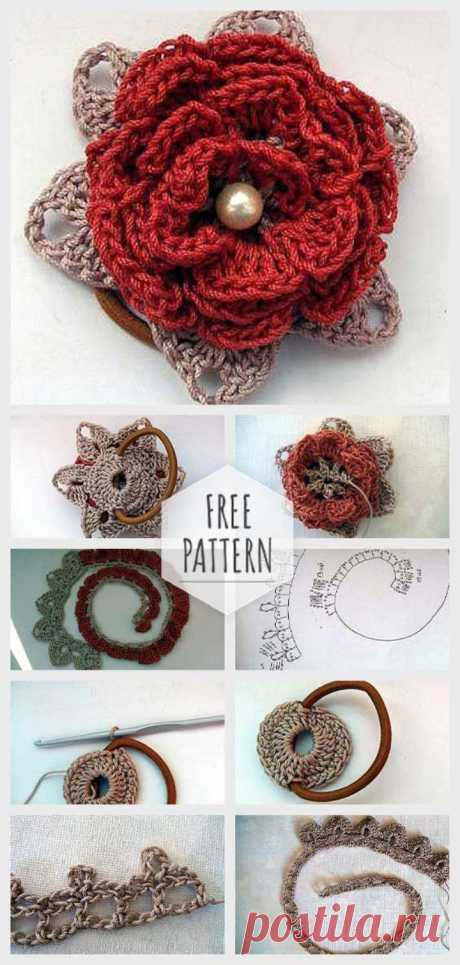 Decorate Band with Knitted Flower