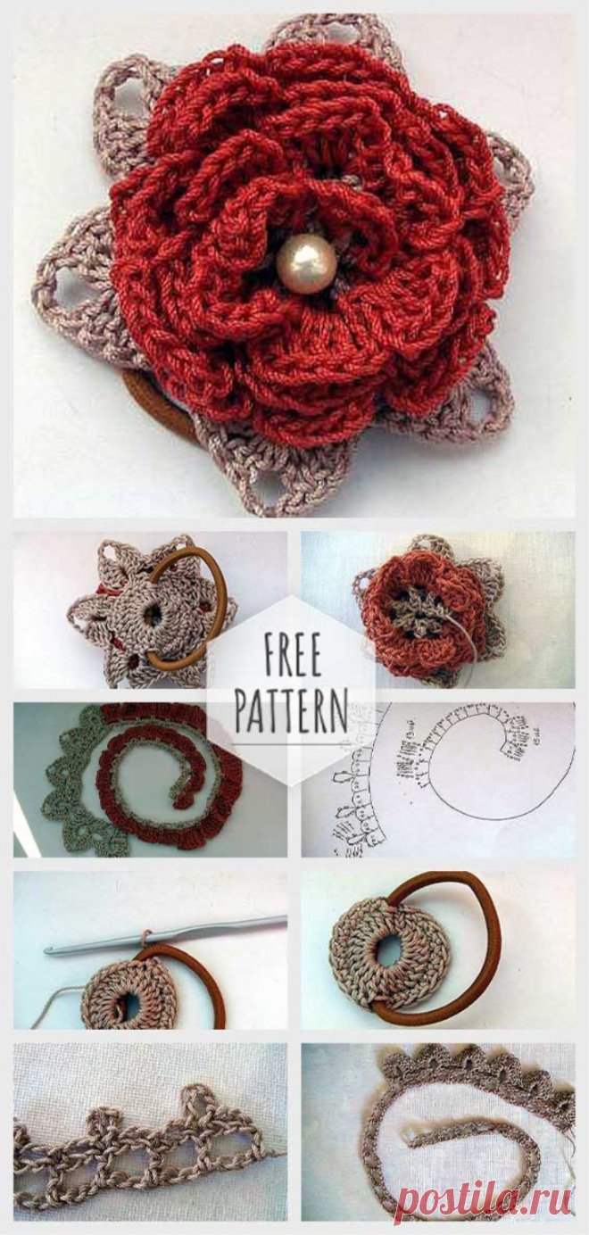 Decorate Band with Knitted Flower