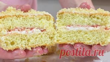 Готовим нежное пирожное с клубничным конфи