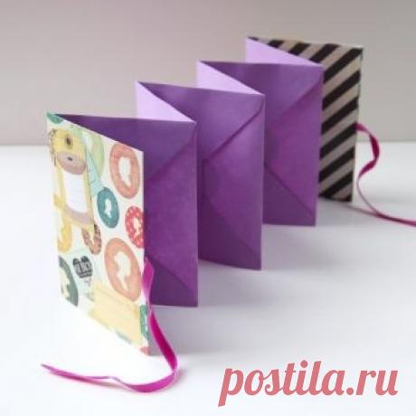 Блокнот из конвертов. Мини МК — Сделай сам, идеи для творчества - DIY Ideas