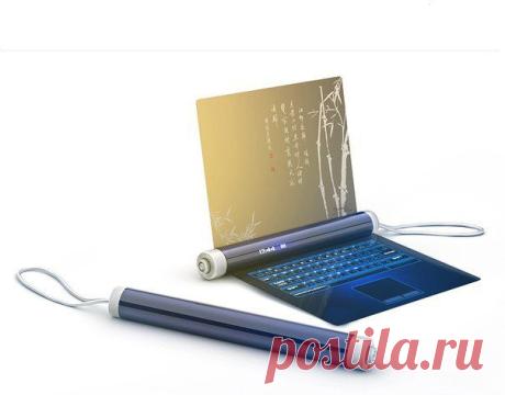 Ноутбук будущего HP Nobag имеющий гибкий экран, и складывающийся в форму зонтика / Интересное в IT