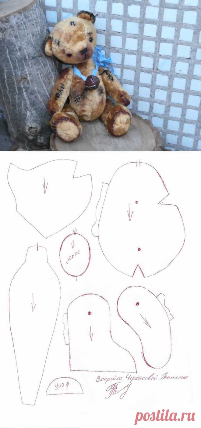 Выкройка тедди - Ярмарка Мастеров - ручная работа, handmade
