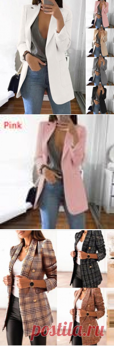 Женщины Формальный Blazer пальто Случайный Открытый Кардиган Длинный рукав Тонкий костюм пальто Outwear Куртка купить недорого — выгодные цены, бесплатная доставка, реальные отзывы с фото — Joom